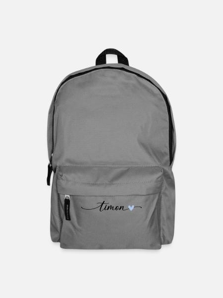 Timon Name Kalligrafie Schrift - Rucksack - Mittelgrau