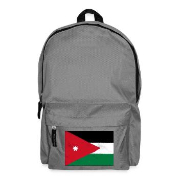 Flagge von Jordanien - Rucksack - Mittelgrau - Vorne