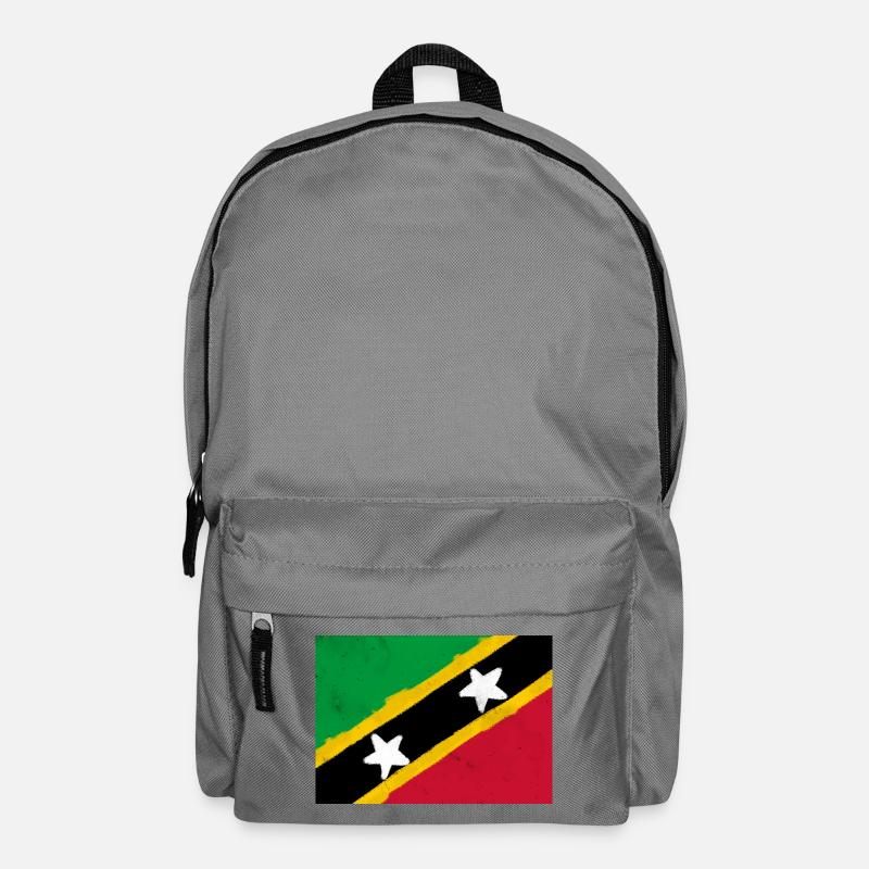 Flag of Saint Kitts and Nevis - Backpack - elephant grey