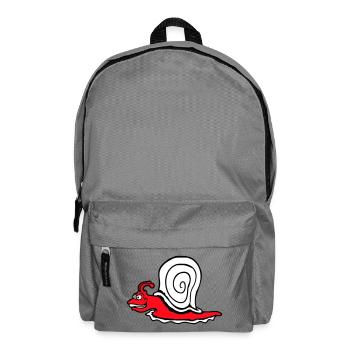 Escargot Fast Crawl Drôle Dessin animé Frénésie - Sac à dos - gris éléphant - Devant