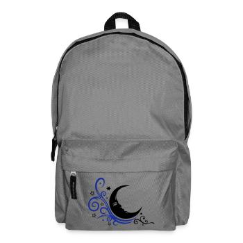 Mystischer Mond mit Sternen Nacht Symbol - Rucksack - Mittelgrau - Vorne