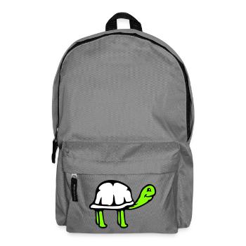 Turtle long neck smiling happy funny - Backpack - elephant grey - Front