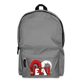 Narrenkappe Karneval Fasching Joker Helau Gruß  - Rucksack - Mittelgrau - Vorne