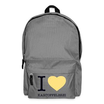 I love Kartoffelbrei - Rucksack - Mittelgrau - Vorne