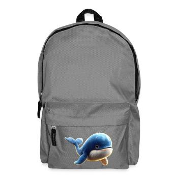 Blue Whale Whale Blue Whales Whale Song Diver Ocean Whales - Backpack - elephant grey - Front