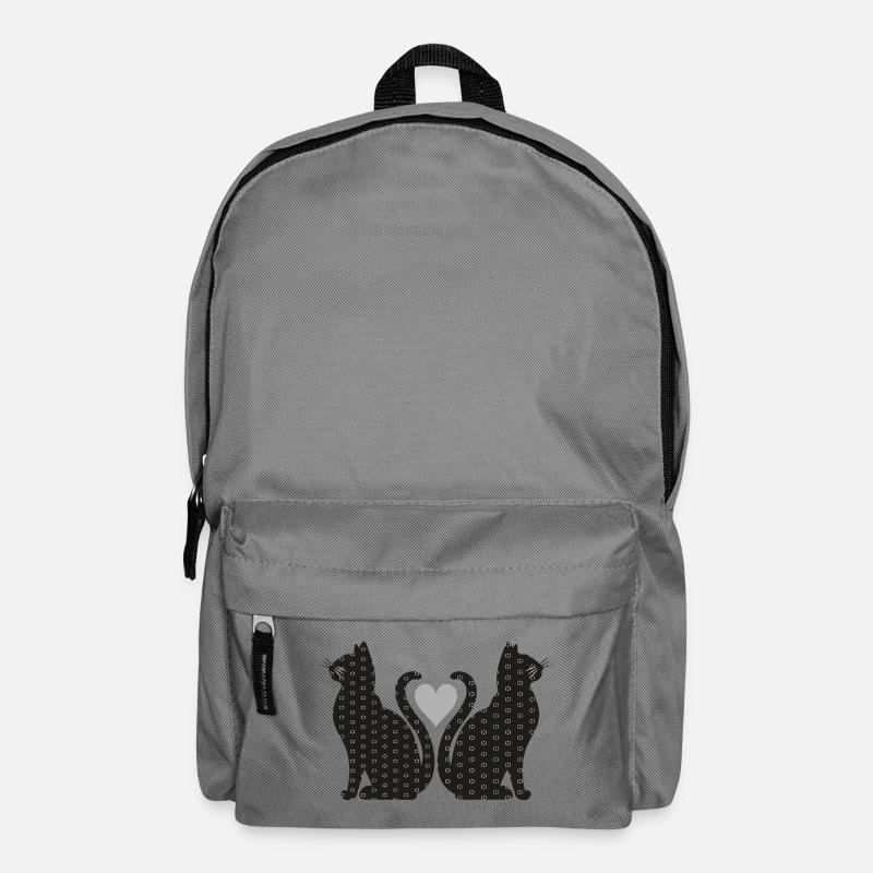 Paire de chats - Sac à dos - gris éléphant