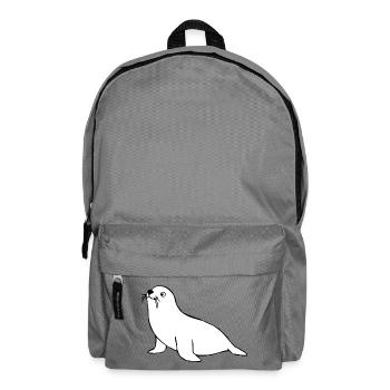 Seal Seal T-shirt Gift Northern Germany - Backpack - elephant grey - Front