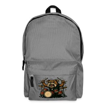 Batteur Angry Bulldog avec art de batterie complet - Sac à dos - gris éléphant - Devant