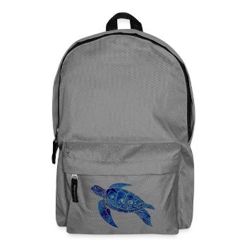 Tribal Turtle Blue – Ocean Design - Backpack - elephant grey - Front