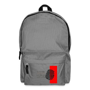Real You Fingerprint Contrast - Backpack - elephant grey - Front