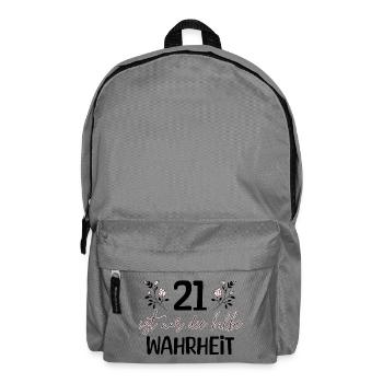 21 ist nur die halbe Wahrheit - Rucksack - Mittelgrau - Vorne