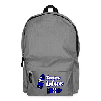 Lustiges Crayon Blue Team - Rucksack - Mittelgrau - Vorne