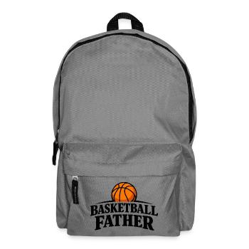 Basketball-Vater Retro-Sportdesign - Rucksack - Mittelgrau - Vorne
