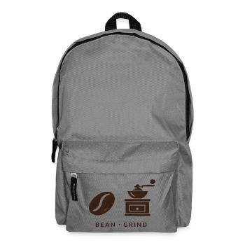 BEAN . GRIND . COFFEE . KAFFEE - Rucksack - Mittelgrau - Vorne