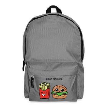 Meilleurs amis : Burger & Fries Duo - Sac à dos - gris éléphant - Devant