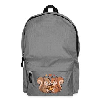 Un couple d’écureuils adore la Saint-Valentin - Sac à dos - gris éléphant - Devant
