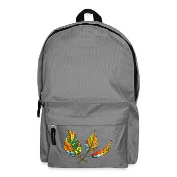 leaves - Backpack - elephant grey - Front
