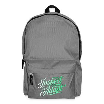 Inspect & Adapt, Agile Coach Scrum Shirt - Rucksack - Mittelgrau - Vorne