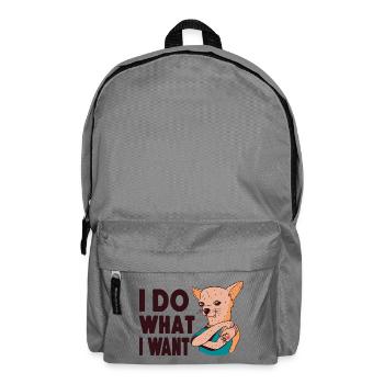 Chihuahua Chihuahueño I Do What I - Rucksack - Mittelgrau - Vorne