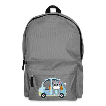 Cat Car - Backpack - elephant grey - Front