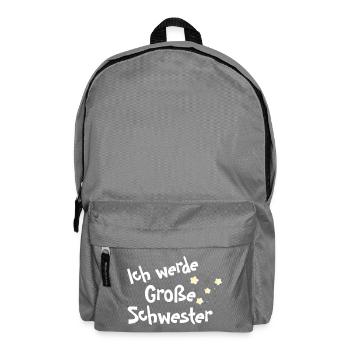 Ich werde Große Schwester Shirt - Rucksack - Mittelgrau - Vorne