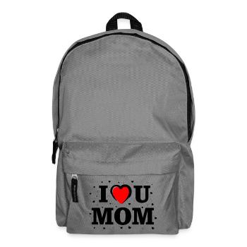 Ich liebe dich Mama-Shirt – Herzgeschenk - Rucksack - Mittelgrau - Vorne