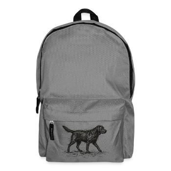 Labrador Sketch – Minimalist Dog Design - Backpack - elephant grey - Front