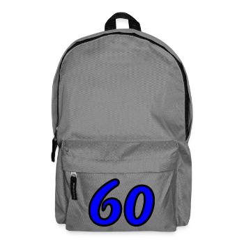 60. 60 JAHRE. 60-JÄHRIGES JUBILÄUM. 60. GEBURTSTAG. - Rucksack - Mittelgrau - Vorne