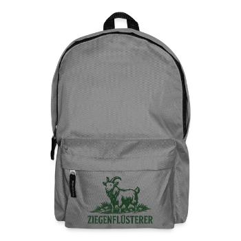 Ziegenfluesterer - Geschenk für Ziegenfreunde - Rucksack - Mittelgrau - Vorne