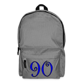 90. 90 ANS. 90e ANNIVERSAIRE. ANNIVERSAIRE 90 ANS. - Sac à dos - gris éléphant - Devant