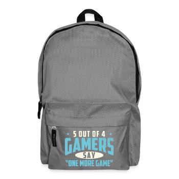 5 Out Of 4 Gamers One More Game Humor - Backpack - elephant grey - Front