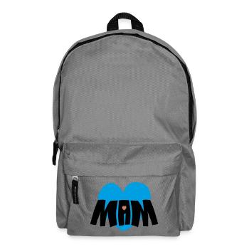 Mom heart - Backpack - elephant grey - Front