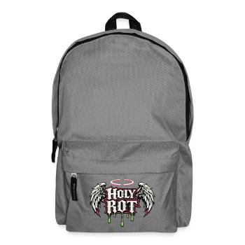 Holy Riot Angel Wings Streetwear Back Print - Backpack - elephant grey - Front