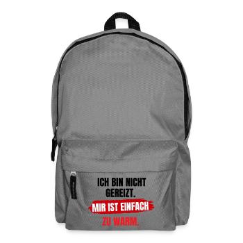 Mir Ist Einfach Warm - Rucksack - Mittelgrau - Vorne