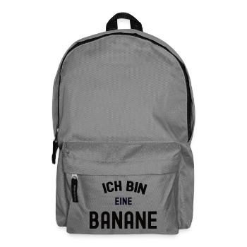 ICH BIN EINE BANANE Karneval Kostüm Obst Bananen - Rucksack - Mittelgrau - Vorne