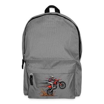 Motocross jump in the mud - Backpack - elephant grey - Front