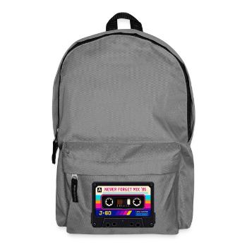 Retro Kassette Pixel Kunst - Rucksack - Mittelgrau - Vorne
