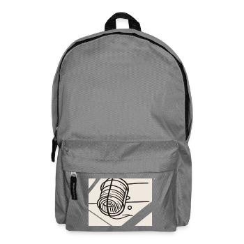 Line Art Yarn Ball - Backpack - elephant grey - Front