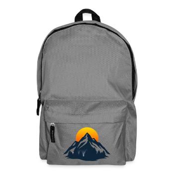 Sunset Mountain Silhouette - Rucksack - Mittelgrau - Vorne