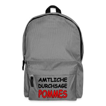 Pommes - Rucksack - Mittelgrau - Vorne