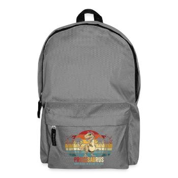 Schwangerschaftshumor: Werdende Mutter Dinosaurier - Rucksack - Mittelgrau - Vorne