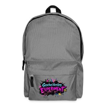 Gescheitertes Experiment Neon Grunge Typografie - Rucksack - Mittelgrau - Vorne
