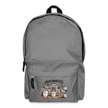 Morgenmuffel Katzenkaffee BKH - Rucksack - Mittelgrau - Vorne