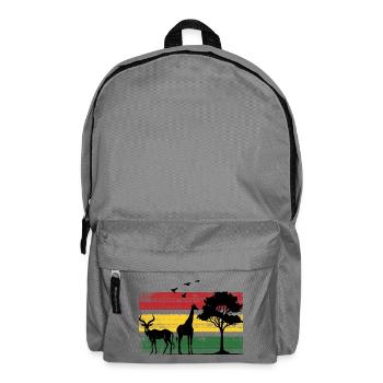 Afrika Safaritour Tiere Africa Five Urlaub - Rucksack - Mittelgrau - Vorne