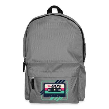 Lustiges 80er-Jahre-Kassetten-Retro-Mixtape 90er-Throwback - Rucksack - Mittelgrau - Vorne