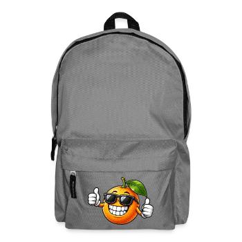 Coole Apfelsine mit Sonnenbrille Lächeln - Rucksack - Mittelgrau - Vorne