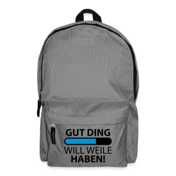 Gut Ding will Weile haben | Ladebalken - Sac à dos - gris éléphant - Devant