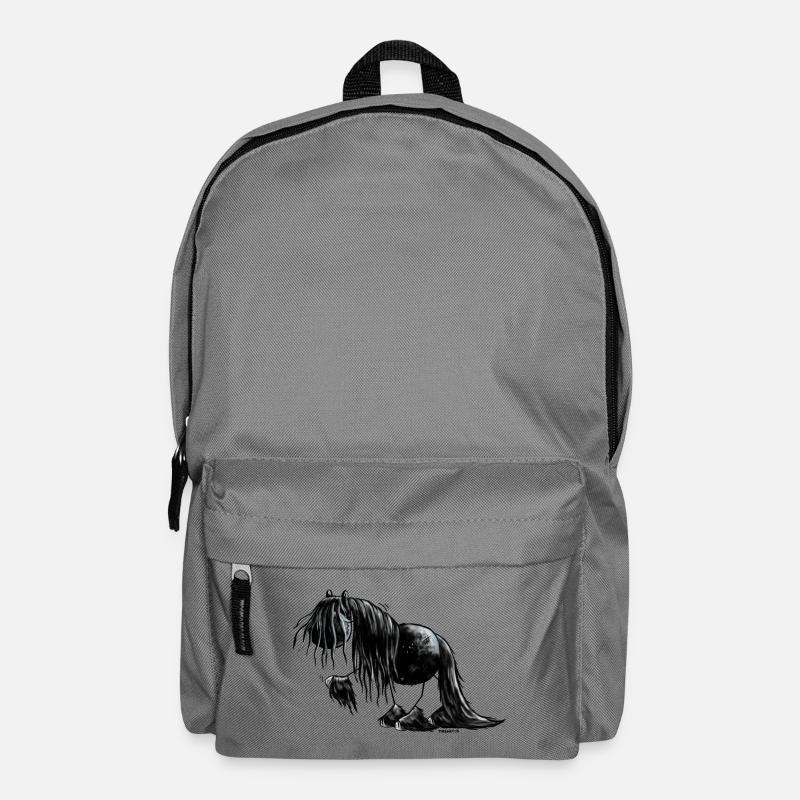 Frison cheval dessin animé - Sac à dos - gris éléphant