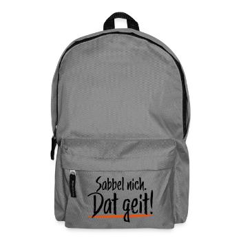 Sabbel nich Dat geit - Rucksack - Mittelgrau - Vorne
