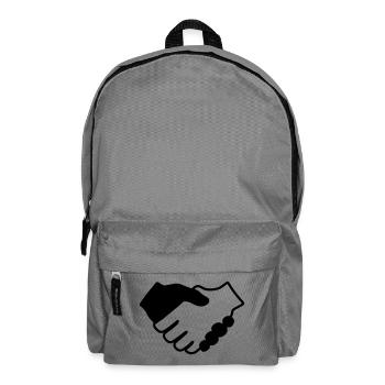 Hands black and white - Backpack - elephant grey - Front